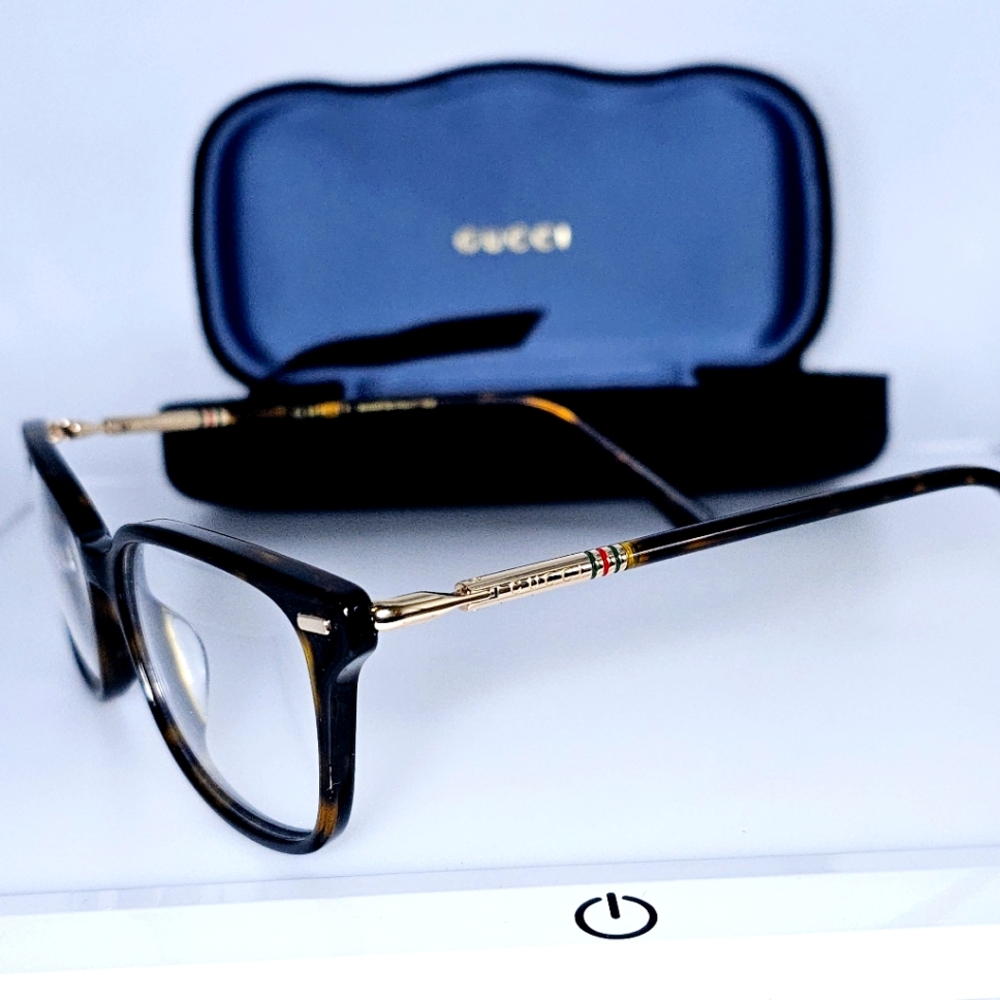 Gucci Men's Tortoise Shell Glasses RX Frames optical Gucci GG0520O Eyegl…